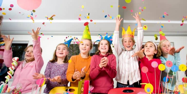 Kids having fun during a birthday in Toronto